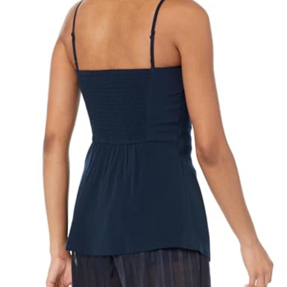 1068 NWT The Drop Women's Sky Captain Organza Inset Long Corset Top M - Picture 3 of 6
